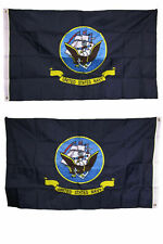 2x3 Embroidered US Navy 2-Ply 300D Nylon Double Sided Flag 2'x3' Heavy Duty picture