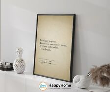 Mother Teresa Quote Wall Art Yesterday is Gone Inspirational Print Decor -P764 picture