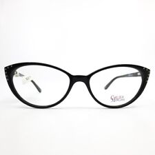 Chelsea Morgan CM 4001 BK Womens Cat-eye Full Rim Black Eyeglasses 54-16 140 mm picture