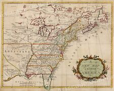 1760s North American Historic Vintage Style French and Indian Wall Map - 24x30 picture