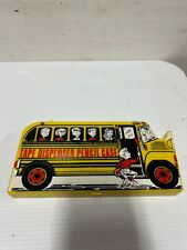 Amazing 1970's MoD Figural Yellow School Bus Tape Dispenser & Pencil Case Box picture