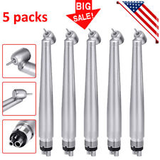 1-5pcs Dental Surgical 45° High Speed Handpiece Push Button Single Spray 4 Hole picture