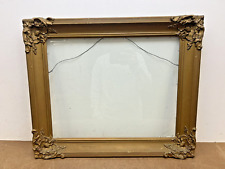 Antique Picture Frame gold wood vintage ornate gesso FITS 16 x 20 LARGE layered picture