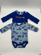 Set of 2 One Piece Long Sleeve Carhartt Infante Shirts Size 3 Months picture