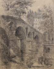 Louis Dupuis (1862-1951) (331) - charcoal - Paris (Pont Marie) picture