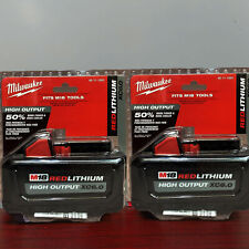 (2) GENUINE High output 48-11-1865 18V Milwaukee 6.0 AH Batteries M18 NEW picture