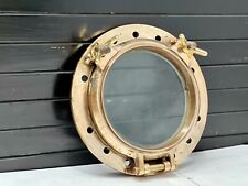 Marine Ship Original Vintage Brass Heavy Round Porthole Window With 2 Dogs Lot 2 picture