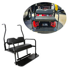 Fit Club Car DS Golf Cart Flip Folding Rear Back Seat Kit - Black picture