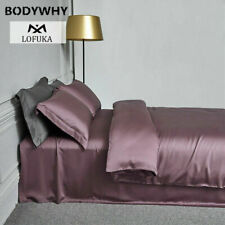 Luxury 100% Silk Bedding Set Beauty Silky Quilt Cover Bed Sheet Pillowcase picture