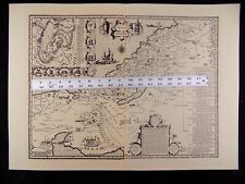 1611 KING JAMES BIBLE MAP OF CANAAN BY JOHN SPEED QUALITY FACSIMILE LINEN PAPER picture
