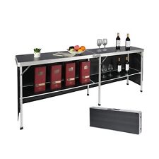REDCAMP Extra Long Portable Bar Table, Pop-Up Folding Mobile Bar Bartender Ta... picture