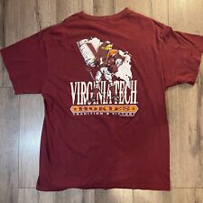 Vintage Virginia Tech Shirt Mens Large Red College Retro Y2K Graphic Tee Hokies picture