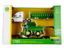 ERTL 1/64th John Deere S780 Combine with Freightliner Semi and Lowboy Trailer picture
