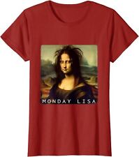 La Gioconda Mona Lisa Funny Monday Lisa Cute Gift Ladies' Crewneck T-Shirt picture
