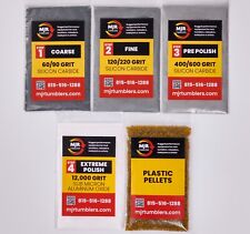 6lb Rock Tumbler Refill Grit Kit with pellets Silicon Carbide Aluminum Oxide picture
