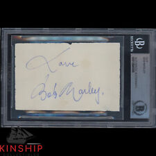 Bob Marley signed Cut BAS Beckett LOA Slabbed Rare Inscribed Auto C1188 picture