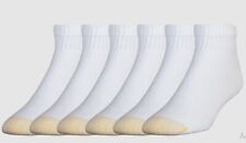 GoldToe Men's White Cotton Ankle Athletic Sock, 6 Pair Shoe Size 12-16 picture