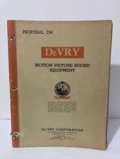 1946 Proposal On DeVry Motion Picture Sound Equipment, Price List, Ad’s, Catalog picture