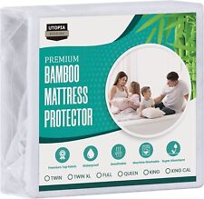 Waterproof Bamboo Mattress Protector  Stretches up to 15 Inches Utopia Bedding picture