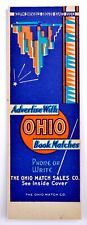 Vintage 1930’S ART DECO OHIO BOOK MATCHES - MATCH SALES CO. MATCHBOOK COVER #42 picture