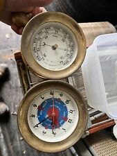 Chelsea Clock Co. - Boston Brass Ship Tide Clock & Barometer picture