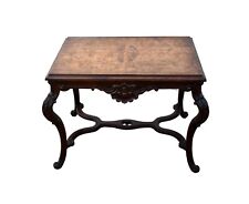 Antique  Italian Renaissance Style Carved Walnut w/Burl Top Coffee Table picture