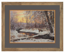 Fox at Evening Creek Framed Limited Edition Print by Lee Stroncek Wild Wings picture