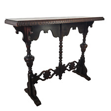 Antique Renaissance Revival Console Table Sofa Trestle Jacobean Gothic 31