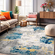 Rugshop Area Rug Distressed Abstract Pattern 8x10 Living Room Rugs Indoor Rugs picture