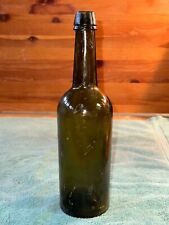 Dyottville Phila. Glassworks Green Bottle Hand Blown Glass Whiskey Antique picture
