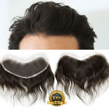 Men Frontal Hairpiece Receding Hairline 100% Human Hair Natural Full French Lace picture