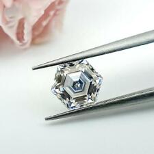 Antique Flat Cut Hexagon White Moissanite For To Make Customize Engagement Ring picture