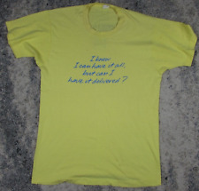Vintage Virginia Slims Shirt Adult One Size Yellow Single Stitch Distressed picture
