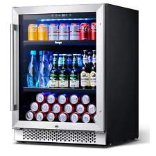 Yeego 24'' Freestanding Beverage Refrigerator Cooler Frost-Free Fridge 140 Cans picture