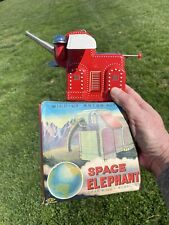 Vintage Rare Tin Wind Up Japan Yoshiya KO Robot Space Elephant Toy W Box picture