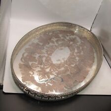 Vintage Viners Silver Plated Serving Tray Gallery Tray Lovely Design 46cm Long picture