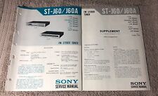SONY ST-J60/J60A TUNER ORIGINAL SERVICE MANUAL SCHEMATIC WITH SUPPLEMENT M739x picture
