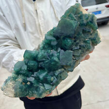 6LB NATURAL Green Cube FLUORITE Quartz Crystal Cluster Mineral Specimen picture