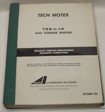 Avco Lycoming T53-L-13 Gas Turbine Engine Tech Notes Repair Adjustment etc 1966 picture