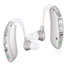 1 Pair Rechargeable BTE Hearing Aids Ear Noise Canceling Sound Amplifier picture