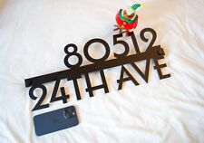 House Address  Number Sign Personalized Laser Cut Modern Wall Plaque 24in picture