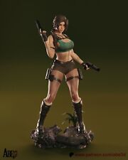 LARA CROFT 3D Printed Hand-Painted Collectible Figurine Tomb Raider Fan Art picture