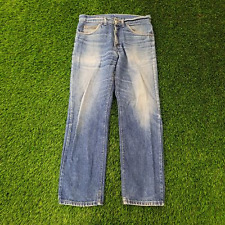 Vintage 80s LEE Riders Straight Jeans 31x29 (Tag 32x30) Stonewash Whiskers UNION picture