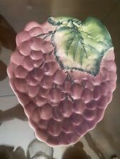 Vintage Italian Grape Plate Hand-Painted picture