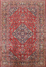 Vintage Wool Kashaan Traditional Hand-knotted Red Living Room Area Rug 10x14 picture