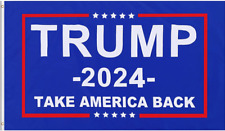PringCor 3x5FT 2024 Donald Trump Take America Back Flag Blue MAGA Patriot USA picture