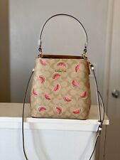 Coach Small Town Bucket Bag In Signature Canvas With Watermelon Print NWT picture