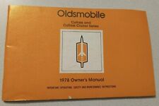 Vintage 1978 Owners Manual for Cutlass and Cruiser Cutlass Series picture