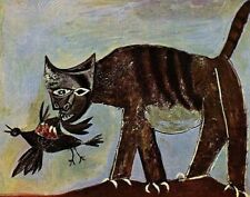 Cat Catching a Bird, 1939 by Picasso art painting print picture