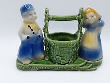 SHAWNEE Wishing Well pottery planter 710 Dutch boy & girl  Vintage USA picture